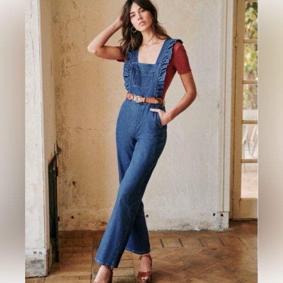 Sezane Pants - Sezane Rosario Denim Overall size 40 (us size 8)